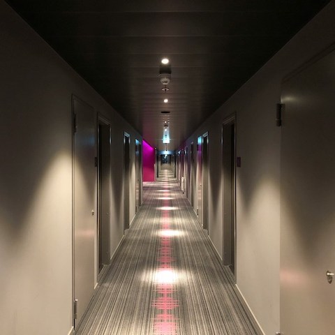 View Down a Hallway